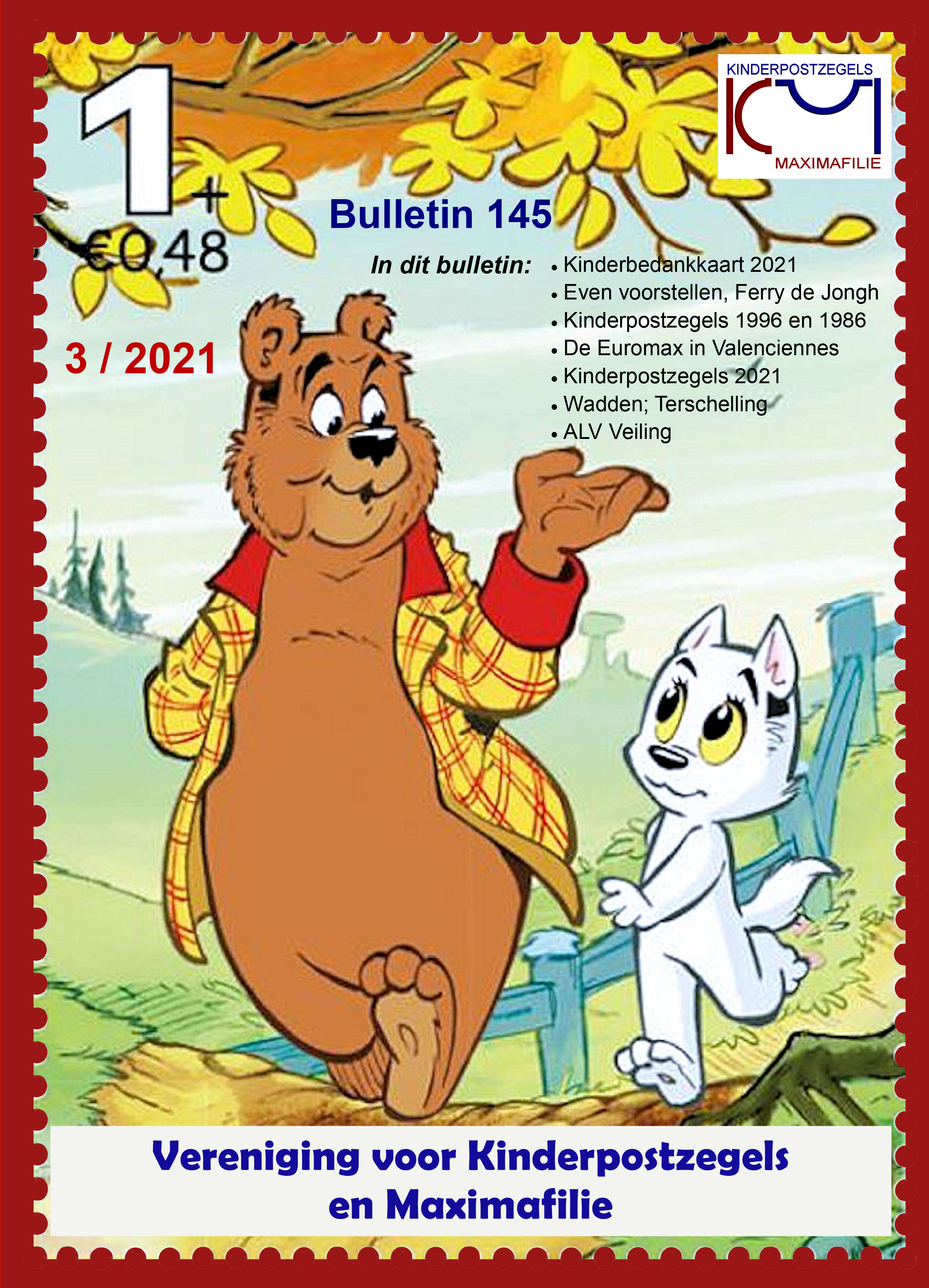 Vereniging voor Kinderpostzegels en Maximafilie Bulletin 138 Voorzijde 
                    	 maximumkaart 2016 De Schippers van de Kameleon Kinderboeken thema